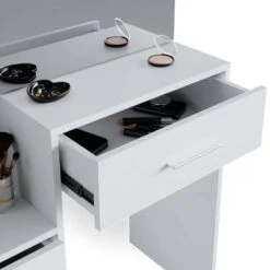 Coiffeuse Conrada Blanc & LED -Meilleur Meubles Magasin 0324b528baec49afa4860f6b27c24674