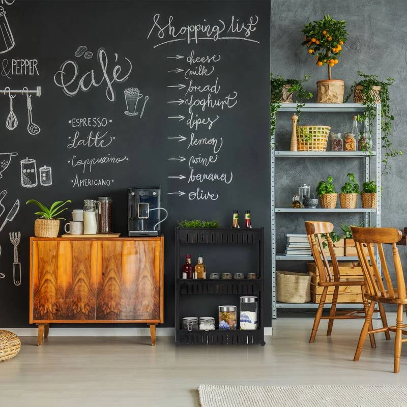 Étagère De Cuisine à Roulettes 3 Niveaux 5 Étagère De Cuisine à Roulettes 3 Niveaux – Image 3