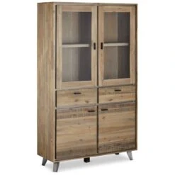 Armoire Vitrine Malaga Marron