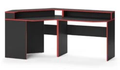 Bureau Ordinateur Kron Noir/rouge Set 3
