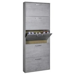 Meuble Chaussures Chêne H.164 Cm - TIDY -Meilleur Meubles Magasin 0c19287b182b47de893f1331b517d1e3