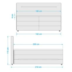 Lit Boxspring Lights -Meilleur Meubles Magasin 1000176611 210106 08195500019 SKETCH DETAILS P000000001000176611 sketch