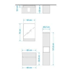 Ensemble Salle De Bain Capri V (3 élém.) -Meilleur Meubles Magasin 1000194081 191115 13255600084 SKETCH DETAILS P000000001000194081 sketch