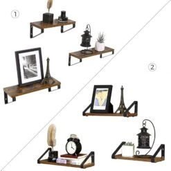 Tablettes Murales Crossville (lot De 3) 12 Tablettes Murales Crossville (lot De 3) -Meilleur Meubles Magasin 1000226206 200922 17390300130 DETAILS P000000001000226206