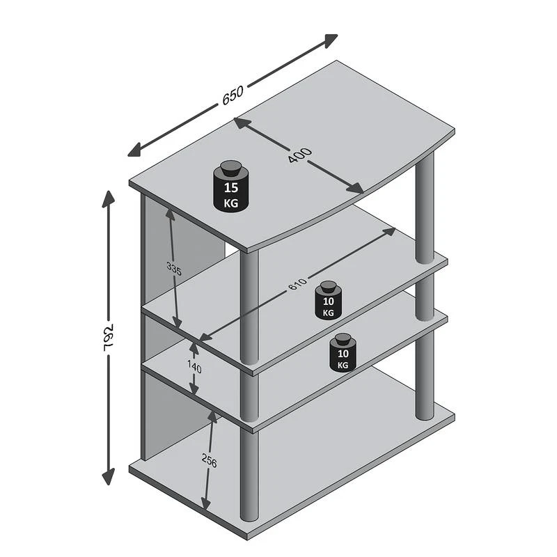 Meuble TV 4 Plateaux Variant 12 Meuble TV 4 Plateaux Variant – Image 10