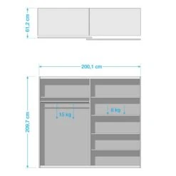 Armoire à Portes Coulissantes Oliver II -Meilleur Meubles Magasin 1000324999 220203 150617000500 SKETCH DETAILS P000000001000324999 sketch