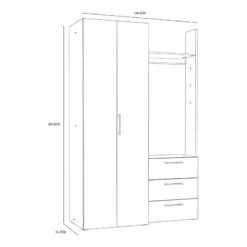 Ensemble D’entrée Compact Smartt -Meilleur Meubles Magasin 1000344682 220414 500 SKETCH DETAILS P000000001000344682 sketch