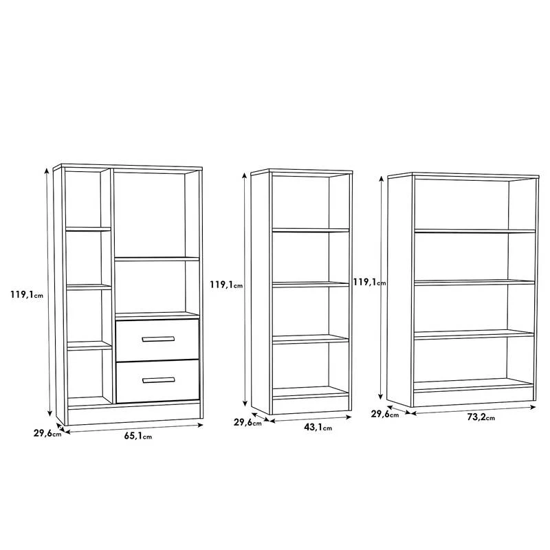 Étagères Wardell (3 éléments) 10 Étagères Wardell (3 éléments) – Image 8