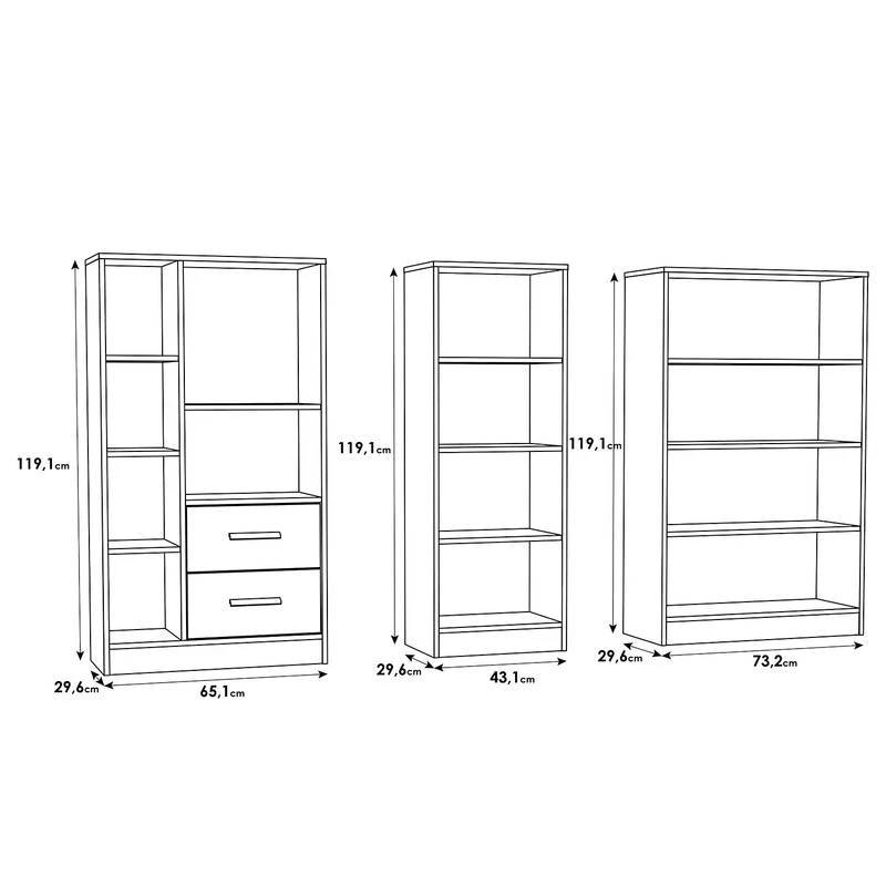 Étagères Wardell (3 éléments) 17 Étagères Wardell (3 éléments) – Image 15