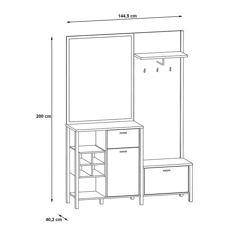 Porte-manteau Compact Kasala 9 Porte-manteau Compact Kasala – Image 7