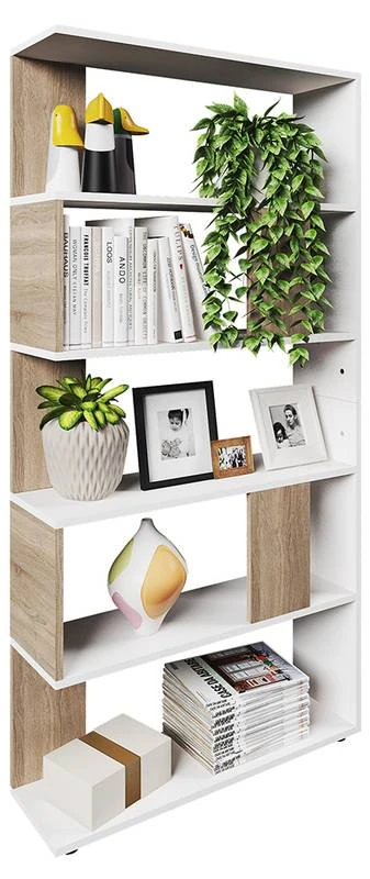 Etagère 80cm Sonoma/blanc 7 Etagère 80cm Sonoma/blanc – Image 5