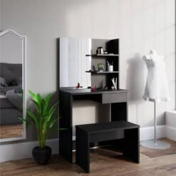 Coiffeuse Dekos Blanc Avec Banc -Meilleur Meubles Magasin 11abeb43302f4d5798842123464c229e