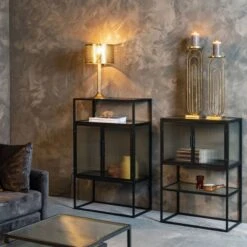 Vitrine 2 Portes Métal Et Verre Trempé -Meilleur Meubles Magasin 12a0ce6e31c74c52a4c251e9191c5799