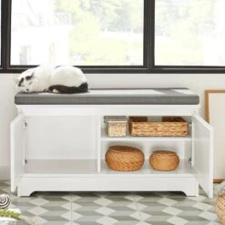 Banc Litière Chat FSR136-W 14 Banc Litière Chat FSR136-W -Meilleur Meubles Magasin 13e3b77fa05f43c5bc1f59d9fb88fa01
