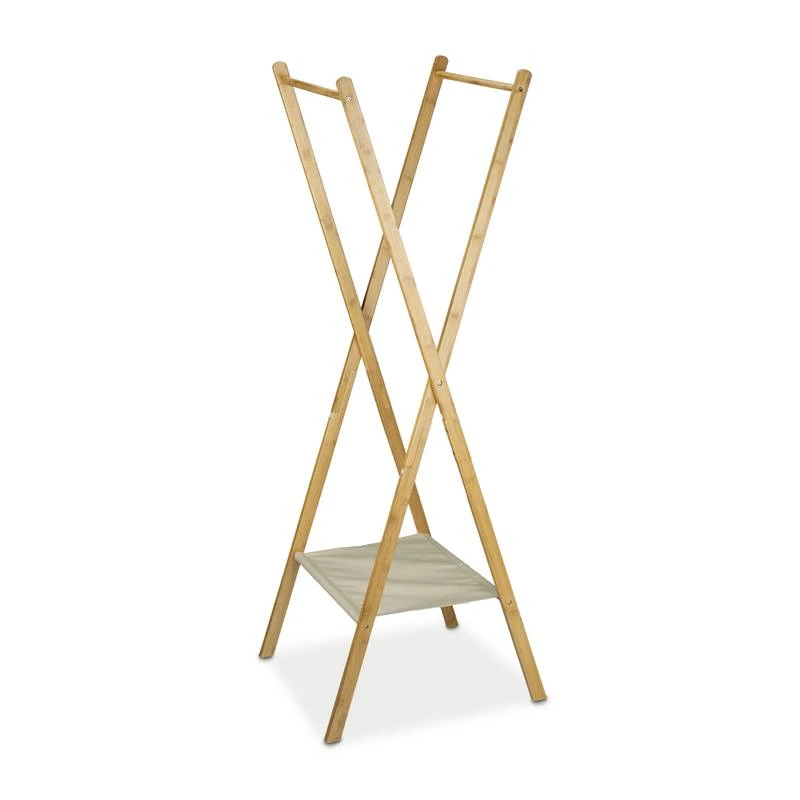 Portant à Vêtements En Bambou Pliant 3 Portant à Vêtements En Bambou Pliant