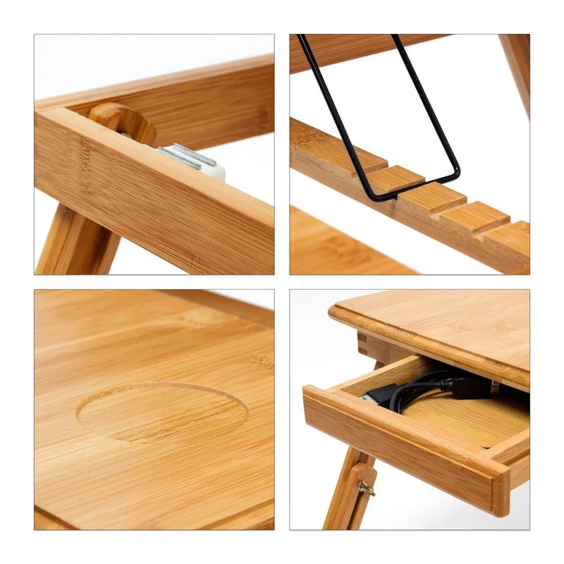 Table Pliante Ordinateur Portable Bambou 6 Table Pliante Ordinateur Portable Bambou – Image 4