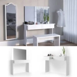Coiffeuse Azur Blanc Brillant & Miroir 12 Coiffeuse Azur Blanc Brillant & Miroir -Meilleur Meubles Magasin 1d962a43e3f044acb1e622ed61a9f9c8