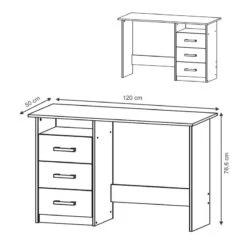 Bureau Meiko Béton/blanc -Meilleur Meubles Magasin 1f06ef71e5c04229942b93c7d5fba564