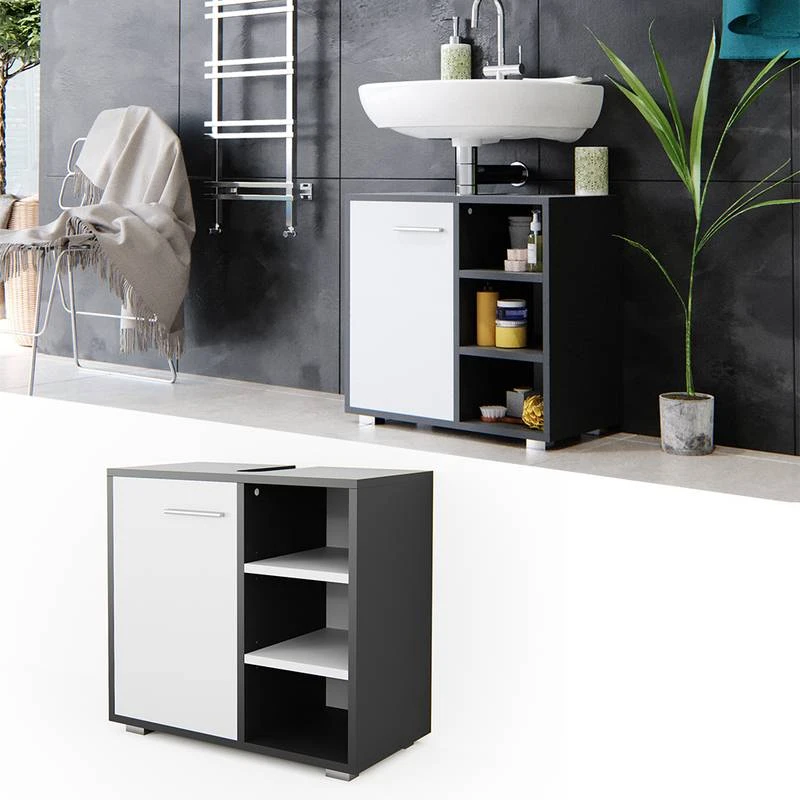 Meuble Sous-lavabo Perry Anthracite 6 Meuble Sous-lavabo Perry Anthracite – Image 4