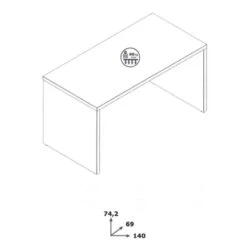 Bureau 140 Cm Décor Béton Texturé -Meilleur Meubles Magasin 263b63eebd1f4ea993f39fb2482775a7