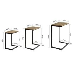 Lot De 3 Tables D'appoint FBT102-F -Meilleur Meubles Magasin 26d779d28ff74d7990cabc860b700410