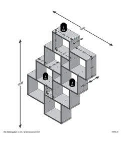 Etagère Murale 11 Compartiments Laurio -Meilleur Meubles Magasin 279e3ccbf9be40d8889bda5644890bfd