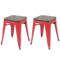 Tabouret HWC-A73 Assise Bois (lot De 2) -Meilleur Meubles Magasin 27e697e60e644e0b90e95b7251b69931