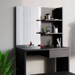 Coiffeuse Dekos Blanc Avec Banc -Meilleur Meubles Magasin 297e953a06c045548aa521c0591f430d