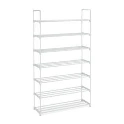 Étagère à Chaussures Métal Blanc -Meilleur Meubles Magasin 2b0a5f63fa9e4324b54fe64f0f8028f3