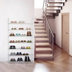 Étagère à Chaussures Métal Blanc -Meilleur Meubles Magasin 2c141018eec343d99da6da6011f8f594