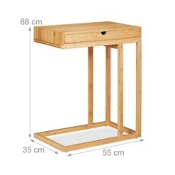 Table D’appoint En Bambou Avec Tiroir -Meilleur Meubles Magasin 2cc96375f666445e9eb8fe8185242a55