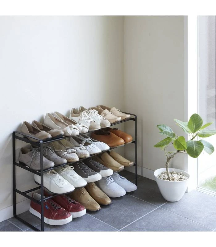 Yamazaki Etagère à Chaussures Noire Extensible 8 Yamazaki Etagère à Chaussures Noire Extensible – Image 6