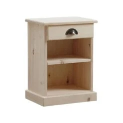 Table De Nuit En épicéa Brut