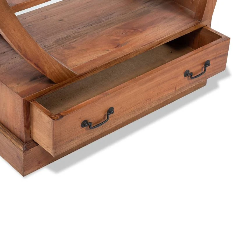 Yin Yang - Bibliothèque En Teck Massif 5 Yin Yang - Bibliothèque En Teck Massif – Image 3