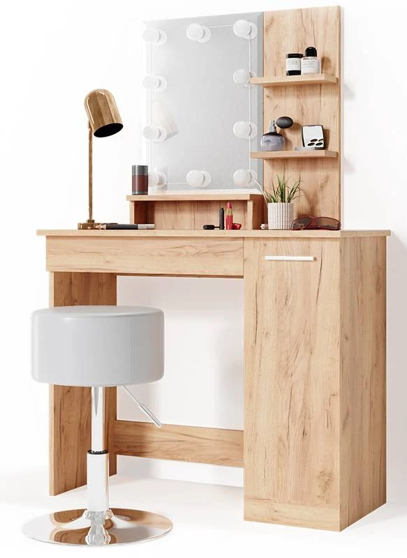 Coiffeuse Julia Avec Tabouret Et LED 7 Coiffeuse Julia Avec Tabouret Et LED – Image 5