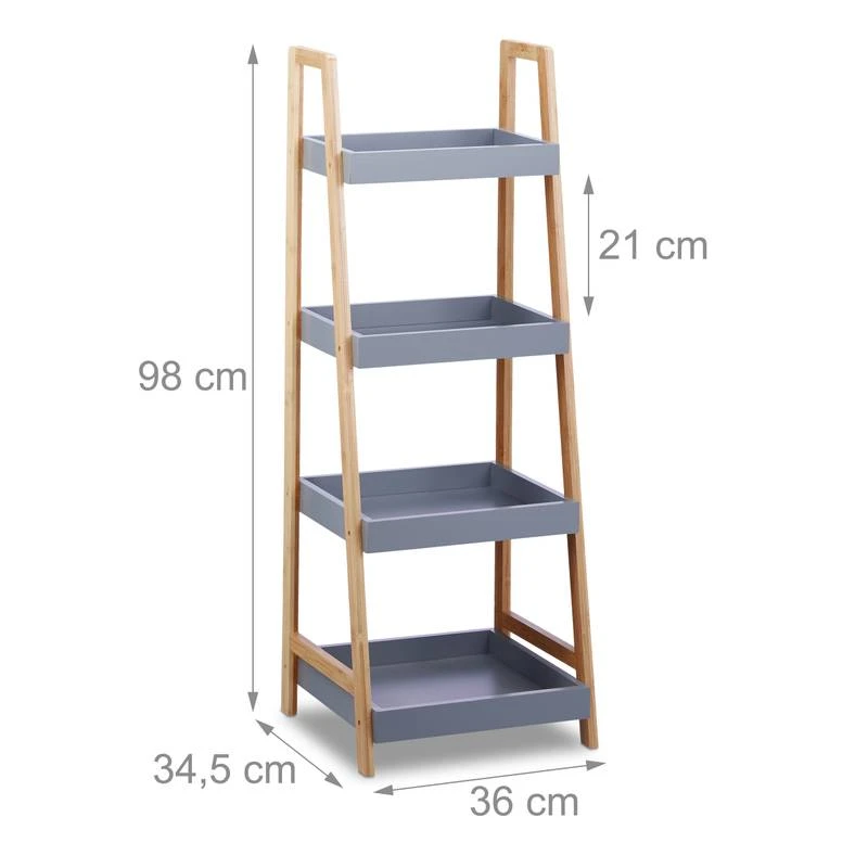 Étagère Salle De Bain Bambou 4 Niveaux 9 Étagère Salle De Bain Bambou 4 Niveaux – Image 7