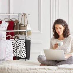 Portant Professionnel Avec 2 Tringles 14 Portant Professionnel Avec 2 Tringles -Meilleur Meubles Magasin 381ced05547a4a169737aa611bf2bc4b