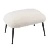 Tabouret Cosy Tissu Bouclette Blanc