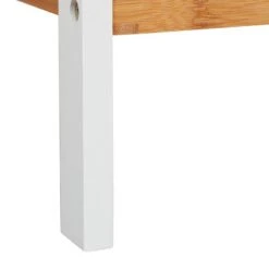 Etagère De Bain En Bambou Blanche -Meilleur Meubles Magasin 4106375ca49649c2a28daa2164d63b13