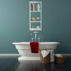 Étagère Douche Suspendue Bambou Blanc -Meilleur Meubles Magasin 42d1bc70aeb54359913e172f4a36c2cc