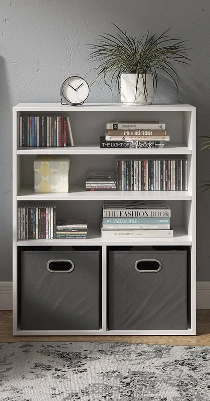 Bibliothèque Blanc Pour 2 Boîtes 4 Bibliothèque Blanc Pour 2 Boîtes – Image 2