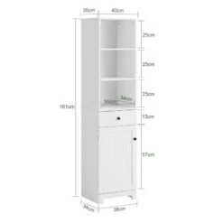 Meuble Colonne De Salle De Bain BZR17-W -Meilleur Meubles Magasin 47886cd550904dc9a9ce982ea4587fb9