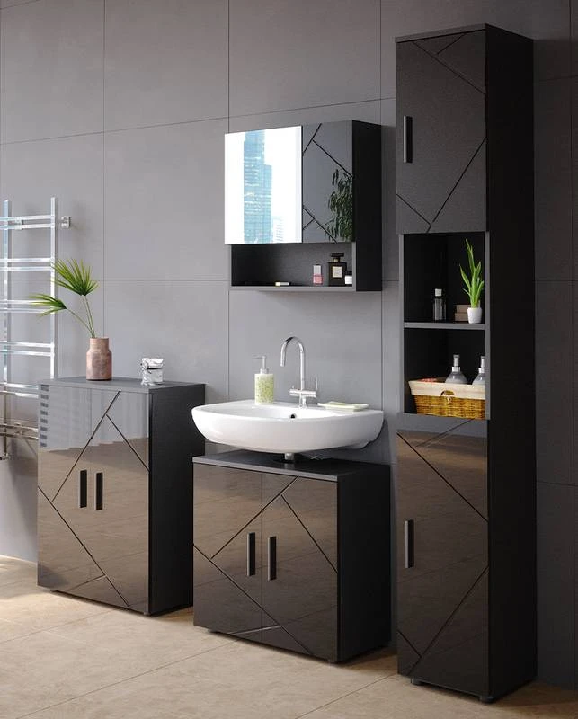 Salle De Bain Irma Anthracite (4 élém.)