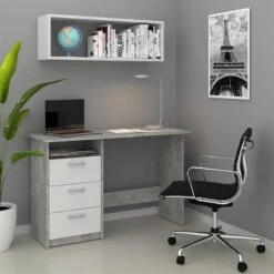 Bureau Meiko Béton/blanc -Meilleur Meubles Magasin 49adab9d570b4a8e9547955fd1ad9ad9