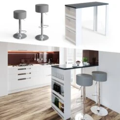 Table De Bar 117cm Blanche/anthracite -Meilleur Meubles Magasin 4d42cd2eebfa482f9df4fb9230782a33