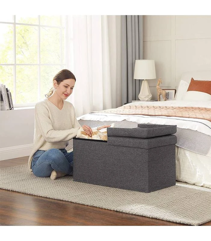 Coffre De Rangement Avec Couvercle L76cm 4 Coffre De Rangement Avec Couvercle L76cm – Image 2