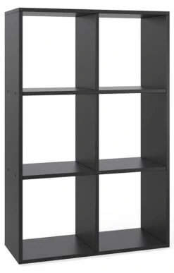 Etagère Noir & 6 Compartiments