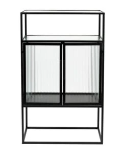 Vitrine 2 Portes Métal Et Verre Trempé