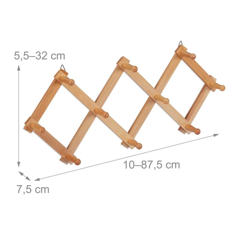 3x Garde Robe Mural En Bois Pliable 10 3x Garde Robe Mural En Bois Pliable – Image 8