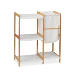 Étagère à 4 Niveaux Avec Panier à Linge -Meilleur Meubles Magasin 5371150ebfd64b09bd9172a71eb7a16f